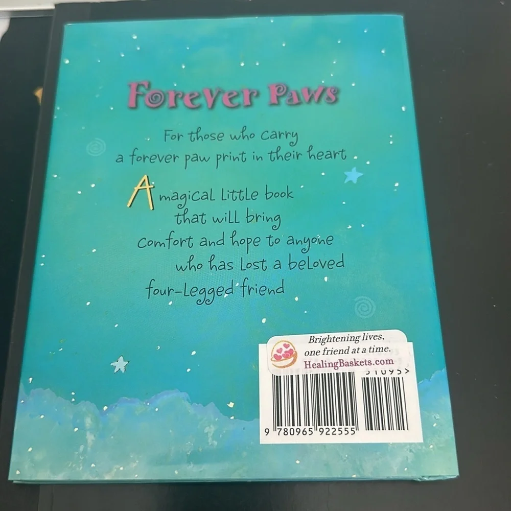 Forever paws pet grieving book and in loving memory candle